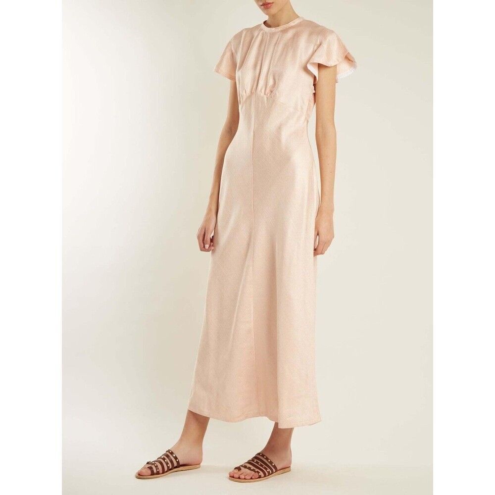 New. Zimmermann long dress ZM 2, US 8 peach pink peach - Picture 3 of 11